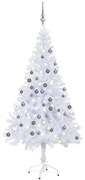 vidaXL Kunstkerstboom met LED's en kerstballen 230 takken 120 cm