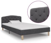 vidaXL Bedframe stof donkergrijs 100x200 cm