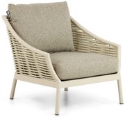 Tuinstoel Aluminium/Wicker Taupe-naturel-bruin Apple Bee Milou