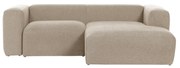 Kave Home Blok Moderne Hoekbank 240 Cm Uni Beige Chaise Longue Rechts