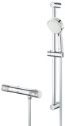 GROHE Grohtherm thermostatische opbouw douchemengkraan met glijstang en handdouche chroom 34836000