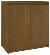 vidaXL Bijzetkast 60x36x65 cm massief grenenhout honingbruin