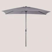 Parasol Van Stof En Aluminium (200x300 Cm) Itzal Grijs – Antraciet - Sklum