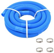 vidaXL Zwembadslang met klemmen 38 mm 6 m blauw