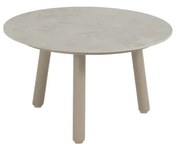 Taste by 4 Seasons Salute salontafel latte met rond keramisch tafelblad Ø 60 cm (H 35 cm) Loungetafel   beige weerbestendig
