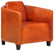 vidaXL Fauteuil echt leer tan