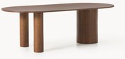 Ovale eettafel Dunia van eikenhout, in verschillende formaten