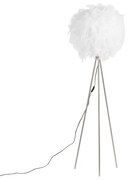 Landelijke vloerlamp staal met wit - Feather Modern E27 rond Binnenverlichting Lamp