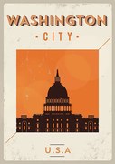 Ilustratie Typographic Washington City Poster Design, kursatunsal