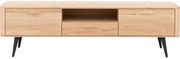 Goossens Tv Dressoir Bjarte, 2 deuren 1 lade 1 open vak 42 cm diep 180 cm breed