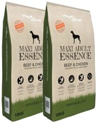 vidaXL Premium hondenvoer Maxi Adult Essence Beef & Chicken 30 kg 2 st