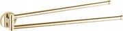 Mexen Remo dubbele draaibare handdoekhouder, goud - 70507255-50