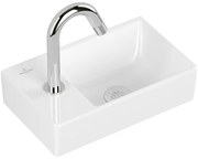 Villeroy & Boch Avento fonteinset - 36x22x11cm - kraangat links - chromen fonteinkraan - glans wit 4300s301