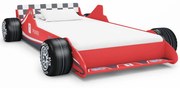 vidaXL Kinderbed raceauto rood 90x200 cm