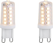 Set van 2 G9 dimbare LED lampen 3.2W 250 lm 2200K