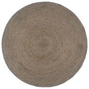 vidaXL Vloerkleed handgemaakt rond 180 cm jute grijs