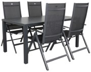 Hartman Aruba/Alma 4-persoons verstelbare tuinset 160x90 cm. - Antraciet