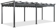 Vrijstaande terraspergola Tenerife 3 x 6 m grijs