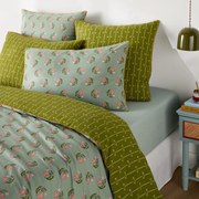 Dekbedovertrek in gewassen katoen, bloemenprint, INA