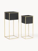 Plantenpottenset Leilani van metaal, 2-delig