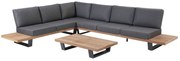 Emerald hoek loungeset 4 delig teak aluminium Taste 4SO