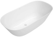 Villeroy & Boch Theano vrijstaand bad met 2 ligzijdes 155x75cm stone white quaryl