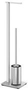 Zack Carvo Toiletbutler -1 rol - toiletborstelhouder - open - geborsteld RVS 40488