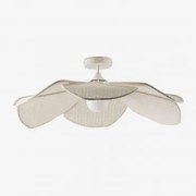 Benavid Plafondlamp Ø75 Cm & Linnen En Katoen Beige – Crème - Sklum