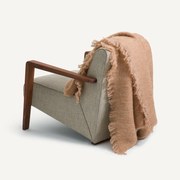 Effen plaid, wol en polyamide, Mantas