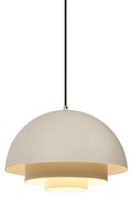 Scandinavische hanglamp creme met witte binnenkant - LoesScandinavisch E27 Scandinavisch rond Binnenverlichting Lamp