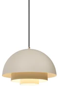 Scandinavische hanglamp creme met witte binnenkant - LoesScandinavisch E27 Scandinavisch rond Binnenverlichting Lamp