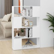 vidaXL Boekenkast/kamerscherm 80x24x124,5 cm spaanplaat wit