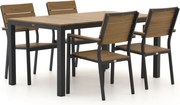 + 15% kassakorting | Diningset Bellagio  | 4 personen polywood | Tuinset stapelbaar | 5-delig | Kees Smit Tuinmeubelen