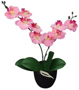 vidaXL Kunst orchidee plant met pot 30 cm roze