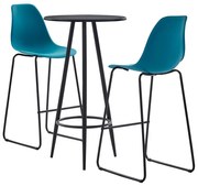 vidaXL 3-delige Barset kunststof turquoise