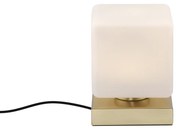 Tafellamp messing incl. LED dimbaar met touch - Jano Modern vierkant Binnenverlichting Lamp