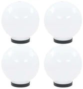 vidaXL LED-bollampen 4 st rond 20 cm PMMA
