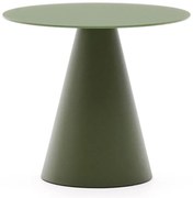 Kave Home Wilshire Ronde Bijzettafel Mat Glas Groen 50 Cm - 50 X 50cm.