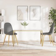 vidaXL Eetkamerstoelen 2 st fluweel lichtgrijs