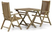 Tuinset 2 personen 80 cm Teak Taupe Garden Collections Canterbury/Derby
