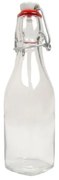 Beugelfles, glas, vierkant, 250 ml