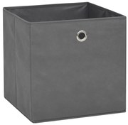 vidaXL Opbergdozen 32x32x32 cm ongeweven stof grijs 10 stuks