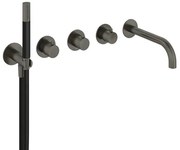 Hotbath Cobber afbouwdeel inbouw bad thermostaat met 2 stopkranen met uitloop verouderd ijzer CB7072EXTAI