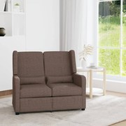 vidaXL Fauteuil 2-zits verstelbaar stof taupe