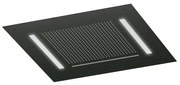 Hotbath Mate Hoofddouche - vierkant - 50x50cm - waterval - LED verlichting - Mat Zwart PVD AC146MBP