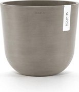 Ecopots bloempot Oslo 25 - Rond - Taupe - Diameter 25 x H21,8 cm