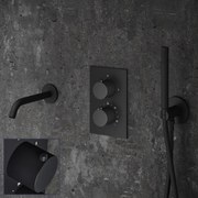Saniclear Nero Stripes inbouw badkraan zwart mat