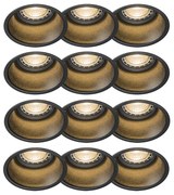 Set van 12 Moderne inbouwspots zwart - Dept Design, Modern GU10 rond Binnenverlichting Lamp