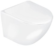 Kerra Delos randloos hangend toilet met softclose zitting wit