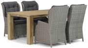 Tuinset 4 personen 165 cm Wicker Grijs Garden Collections Windsor/Brighton